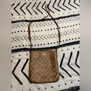Coach Signature Tan Crossbody Bag
